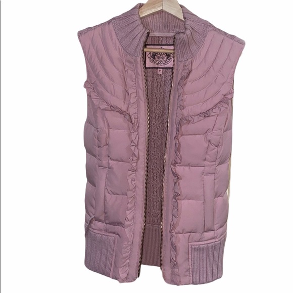 Juicy Couture Knit & Down Ruffled Puffer Vest - Picture 3 of 9